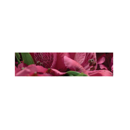 Burgundy Alstroemeria Print Bed Runner