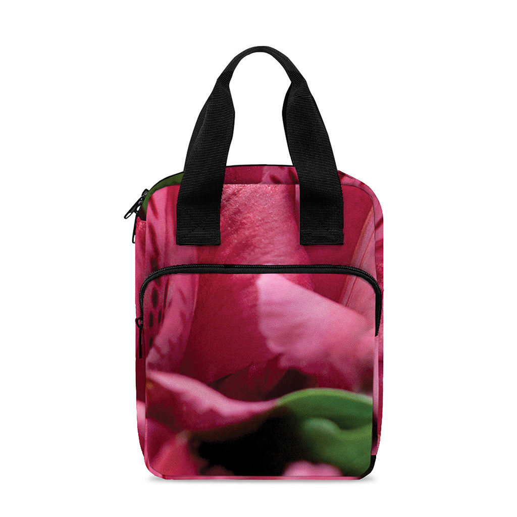 Burgundy Alstroemeria Print Bible Tote Bag