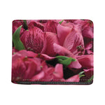 Burgundy Alstroemeria Print Bifold Wallet