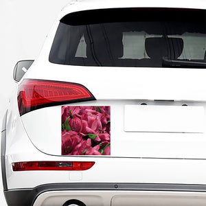 Burgundy Alstroemeria Print Car Sticker