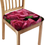 Burgundy Alstroemeria Print Chair Cushion Cover