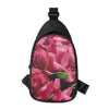 Burgundy Alstroemeria Print Chest Bag