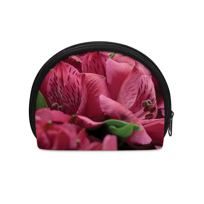 Burgundy Alstroemeria Print Coin Purse
