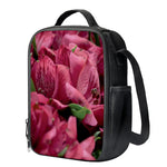 Burgundy Alstroemeria Print Crossbody Lunch Bag