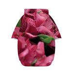 Burgundy Alstroemeria Print Dog Zip Up Hoodie