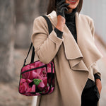 Burgundy Alstroemeria Print Double Strap Bible Bag