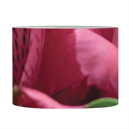 Burgundy Alstroemeria Print Drum Lamp Shade