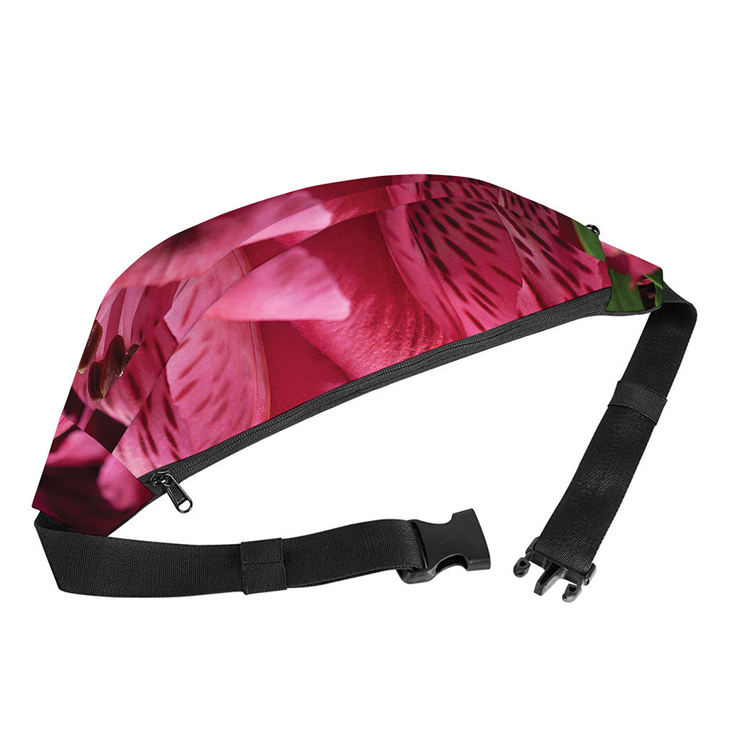 Burgundy Alstroemeria Print Fanny Pack