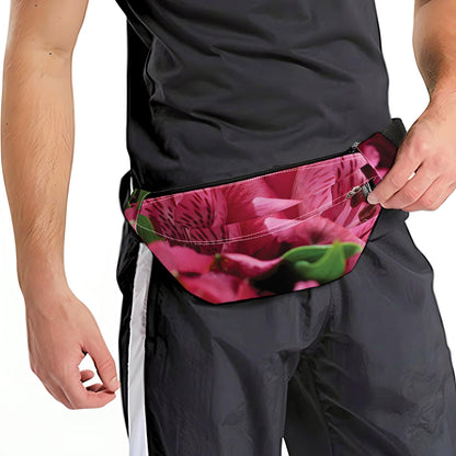 Burgundy Alstroemeria Print Fanny Pack