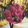 Burgundy Alstroemeria Print Foldable Umbrella