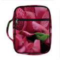 Burgundy Alstroemeria Print Front Pocket Bible Bag