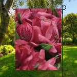 Burgundy Alstroemeria Print Garden Flag