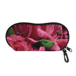 Burgundy Alstroemeria Print Glasses Case