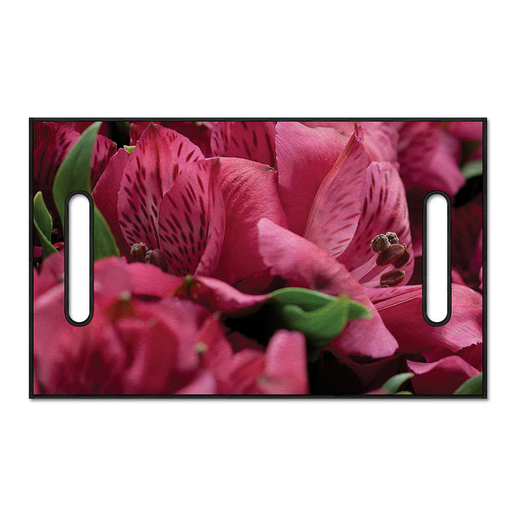 Burgundy Alstroemeria Print Golf Cart Seat Cover