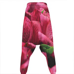 Burgundy Alstroemeria Print Hammer Pants