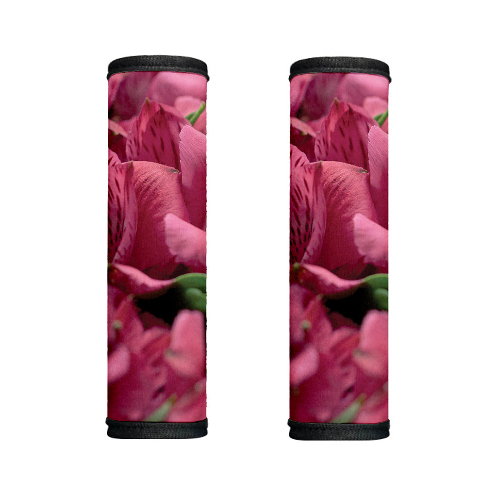 Burgundy Alstroemeria Print Handle Covers