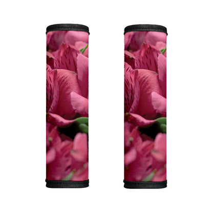 Burgundy Alstroemeria Print Handle Covers