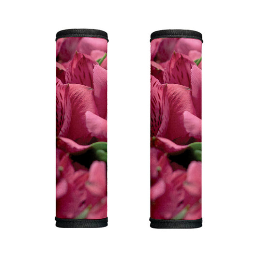 Burgundy Alstroemeria Print Handle Covers