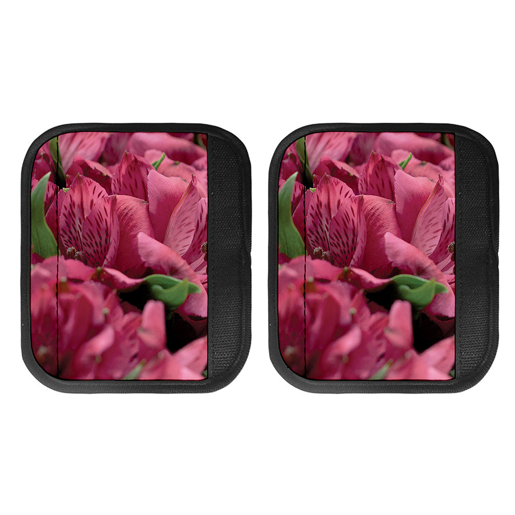 Burgundy Alstroemeria Print Handle Covers