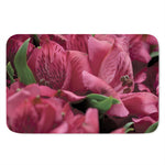 Burgundy Alstroemeria Print Indoor Door Mat