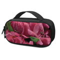 Burgundy Alstroemeria Print Portable Cooler Travel Case