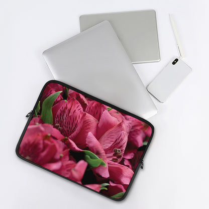 Burgundy Alstroemeria Print Laptop Sleeve