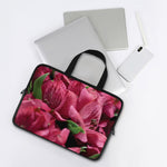 Burgundy Alstroemeria Print Laptop Sleeve With Handle