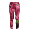 Burgundy Alstroemeria Print Men's leggings