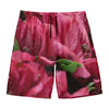 Burgundy Alstroemeria Print Men's Swim Trunks