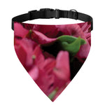 Burgundy Alstroemeria Print Over The Collar Dog Bandana