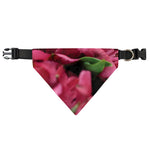 Burgundy Alstroemeria Print Over The Collar Dog Bandana