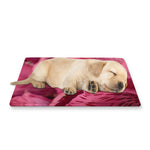 Burgundy Alstroemeria Print Pet Cooling Mat Cover