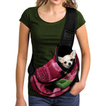 Burgundy Alstroemeria Print Pet Sling Carrier