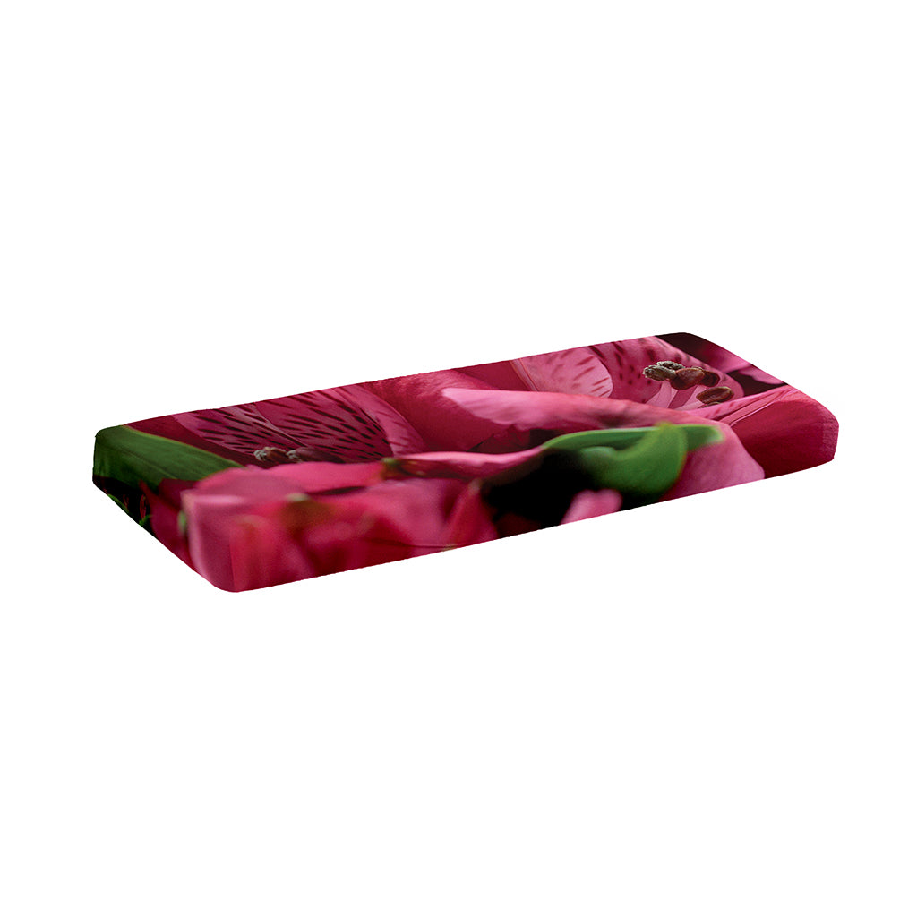Burgundy Alstroemeria Print Piano Keyboard Cover