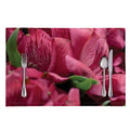 Burgundy Alstroemeria Print Placemat