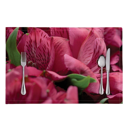 Burgundy Alstroemeria Print Placemat
