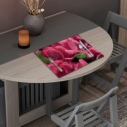 Burgundy Alstroemeria Print Placemat