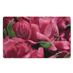 Burgundy Alstroemeria Print Polyester Doormat