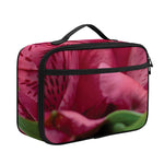 Burgundy Alstroemeria Print Portable Lunch Bag