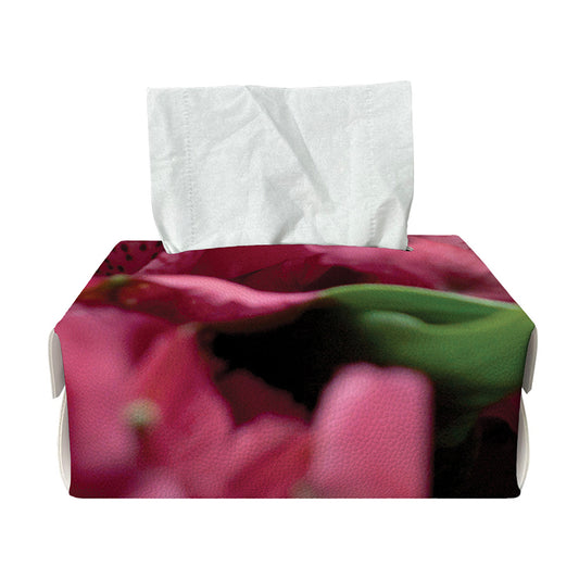 Burgundy Alstroemeria Print Rectangle Tissue Box Cover
