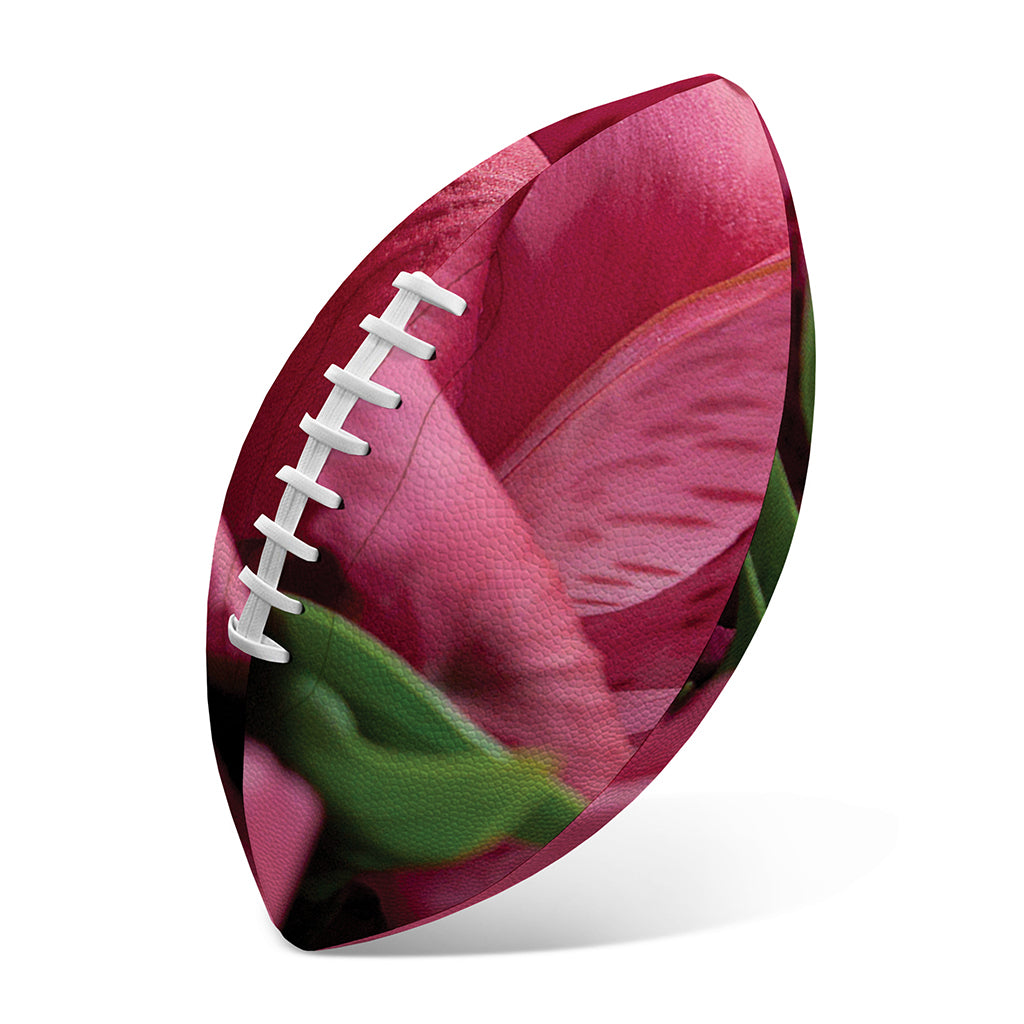 Burgundy Alstroemeria Print Rugby Ball