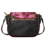 Burgundy Alstroemeria Print Saddle Bag