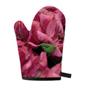 Burgundy Alstroemeria Print Single Oven Mitt