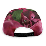 Burgundy Alstroemeria Print Snapback Cap