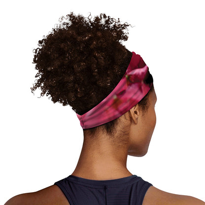 Burgundy Alstroemeria Print Sports Headband