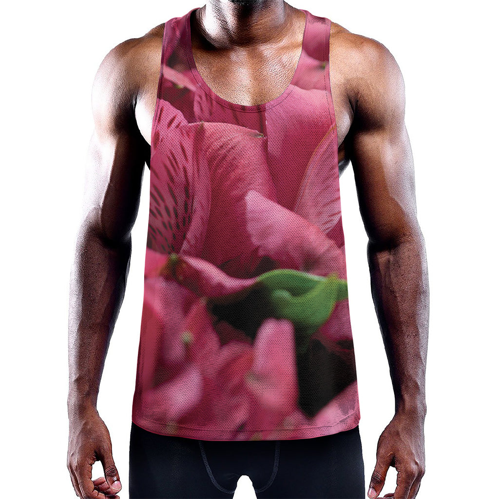 Burgundy Alstroemeria Print Training Tank Top