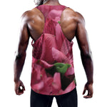 Burgundy Alstroemeria Print Training Tank Top