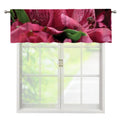 Burgundy Alstroemeria Print Window Valance