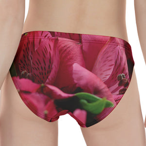 Burgundy Alstroemeria Print Women's Panties