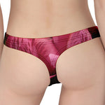 Burgundy Alstroemeria Print Women's Thong